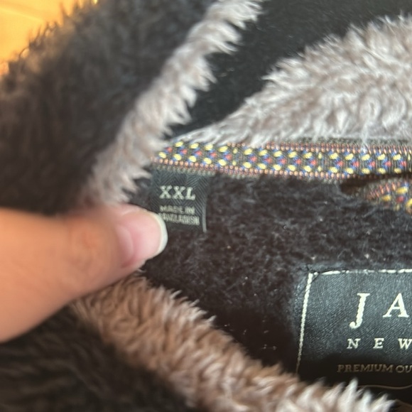 Jach’s NY jacket fleece Berber like 1/4 zip Black Pullover Size XXL Oversized - Picture 3 of 8
